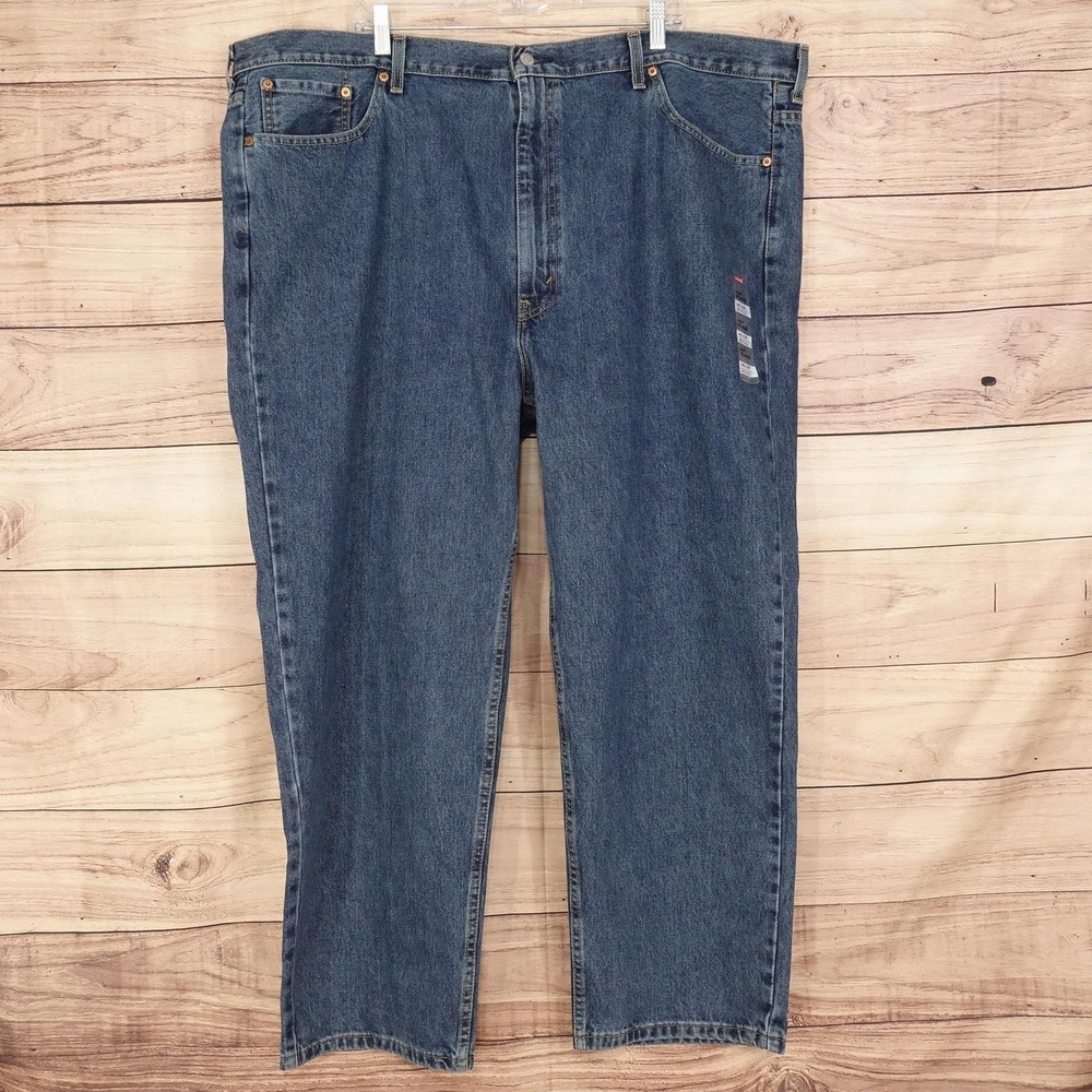 Levis 550 Relaxed Jeans Mens 48x29 Blue Medium Wash Tapered Denim